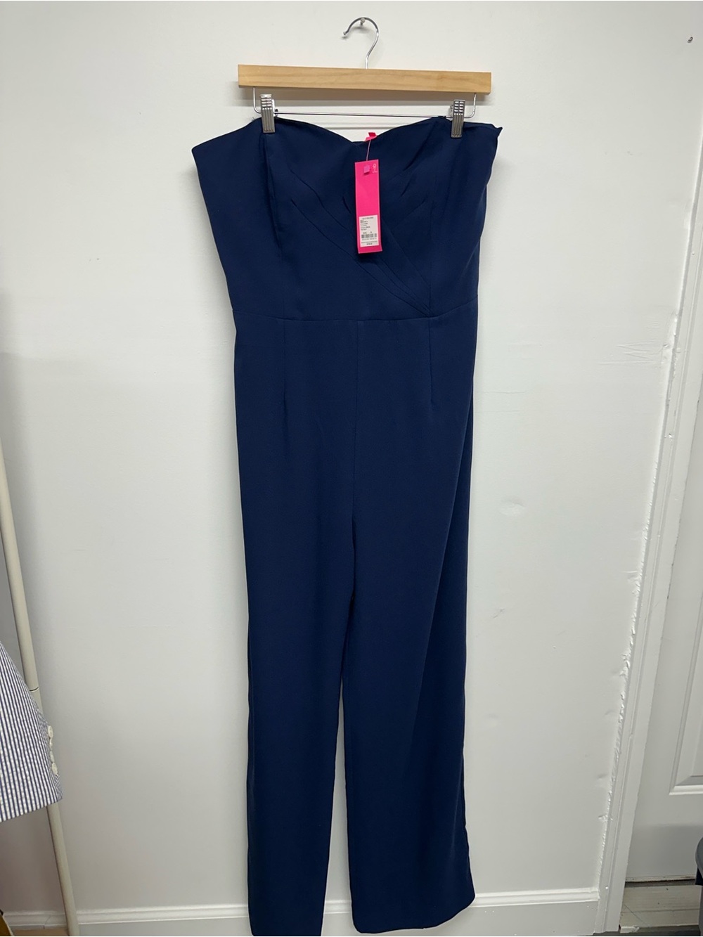 Lilly Pulitzer Kyle Strapless Jumpsuit - Navy Blue - NWT - Size 14 - Picture 5 of 11